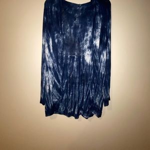 NWOT Miracle Body Tie-Dyed Hooded Open Cardigan. Medium